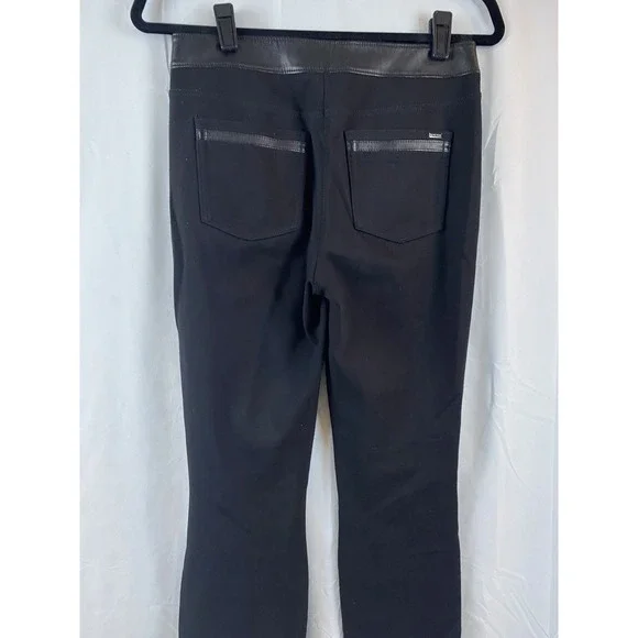 White House Black Market Skinny Leg Faux Leather Front Women's Size 2R Jeggings - Picture 6 of 12